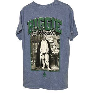 The Notorious B.I.G. Biggie Smalls Distressed T-Shirt Blue Sz LG Cotton Rap